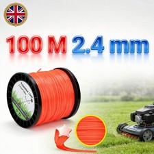 Universal 2.4mm Trimmer Line 100m Heavy Duty Nylon Cord for Garden Strimmer 0.12 per metre