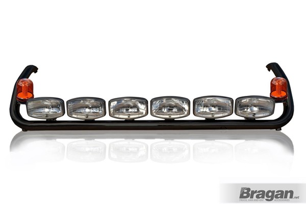 DachträGer Mit LED Spots & Amber Blinker FüR Scania P G R Vor 2009 Topline Black-image