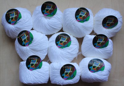 Filatura Di Crosa Adhoc Pafie Yarn 10 Balls Brand New White