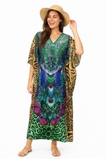 Plus Size Kaftan Tunic Holiday Dress Beach Cover up