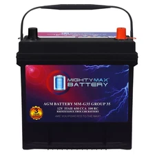 Mighty Max MM-G35 Group 35 12V 55Ah AGM Battery Compatible with Nissan Altima 08