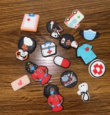 Croc Charm 15 Pcs Nurse Croc Decor Medical Gift Cute Black Women Doctor