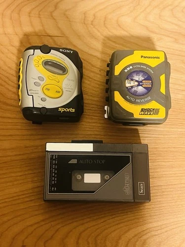 Vintage Cassette Player Walkman Sony Sports + 2 More - Untested