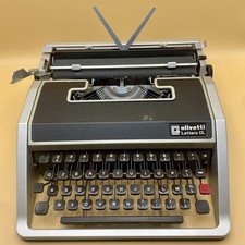 Macchina scrivere Olivetti Lettera DL grigia con custodia 1960 ca