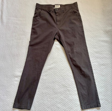 Men's Slim Fit Grey Pants Small Khaki, Chino, Stretch