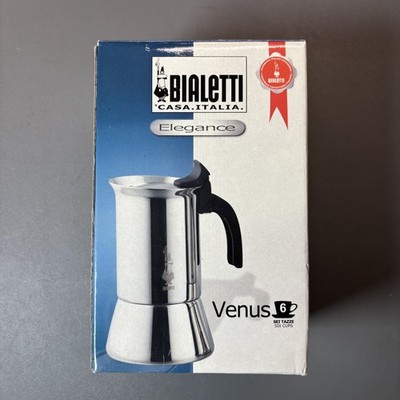 Bialetti Venus 6 Cup Espresso Maker Moka Pot Stainless Steel Coffee 