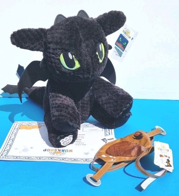 Build A Bear Ohnezahn Drachenzähmen leicht gemacht & passender Sattel Brandneu mit Etikett 