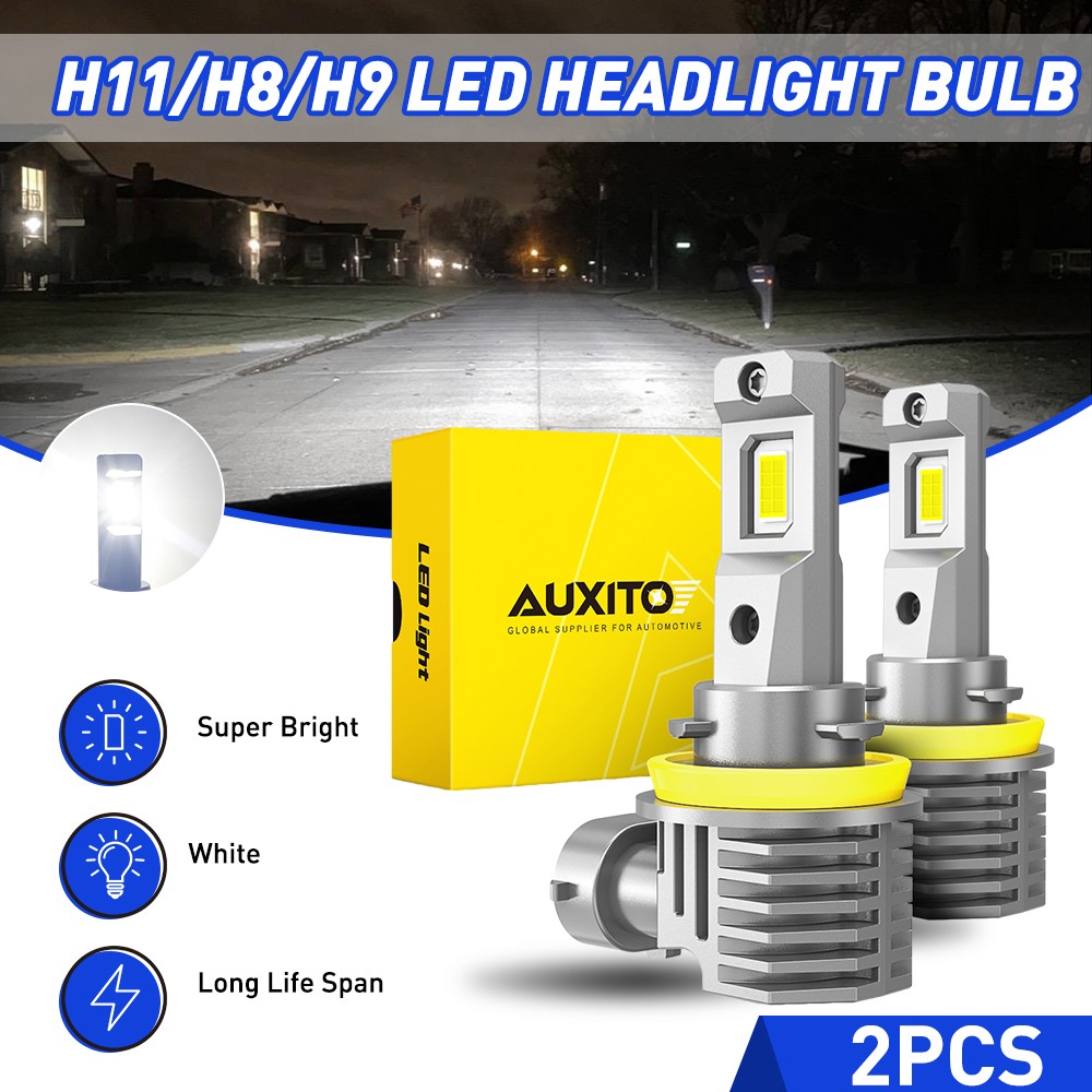 H11 CSP LED Headlight Kit High Low Beam Bulb Super Bright 6500K White 30000LM