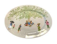 Philippe Deshoulieres Les Caraibes Tropical 16" Oval Platter Limoges Porcelain