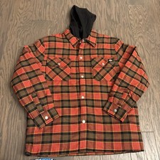 NWT Dickies Quilt Lined Woven Twill Jacket, Red/Black, Boys Large 12Y-14Y new