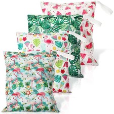 Frienda 4 Pack Wet Bags for Swimsuits, 12x14 Inch Pack of 4 , Hawaii
