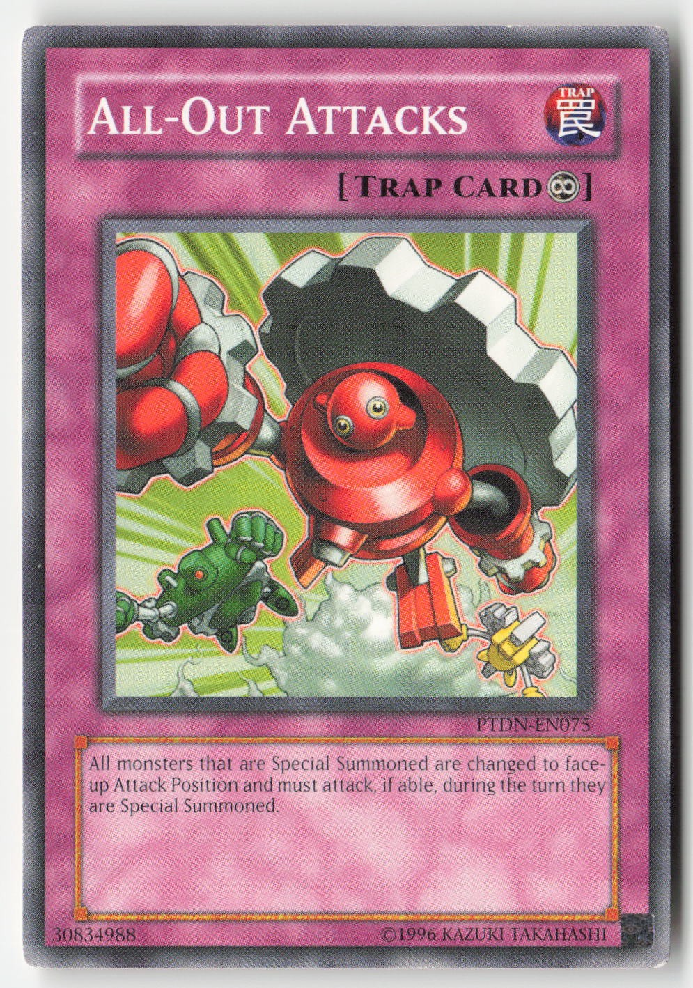 All-Out Attacks PTDN-EN075 YuGiOh Phantom Darkness trading card — raw and PSA graded price guide