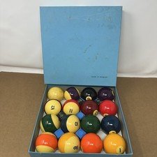 VTG Aramith Complete Set Of 2 1/4" Belgium Pool Billards Balls EUC Has Scuffs
