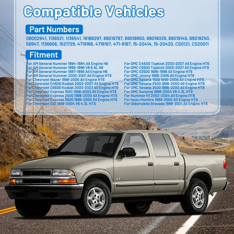 AC Compressor W/Clutch for Chevrolet Blazer S10 GMC Jimmy 1999-2007 CO20145C Foto 2 de 4