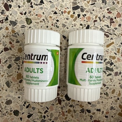 Centrum Adults Multivitamins, Pack of 2 60 Tablets Each Total 120 EXP 05/27