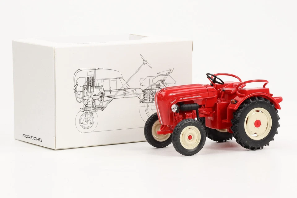 1:24 Porsche Diesel Trattore Junior Trattore Rosso Museo - Immagine 2 di 3