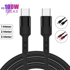 Type C to Type C Fast Charger Cable 3A For Samsung Mobile Phone Lead USB C Cable