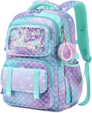 School Backpack, Kids Backpack for Girls with Anti-Theft Back Pocket, Lightweigh