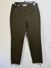 TALBOTS Curvy Pants Olive Green Women's Size 4