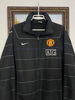 Vintage Nike AIG Manchester United Football Jacket Soccer Track