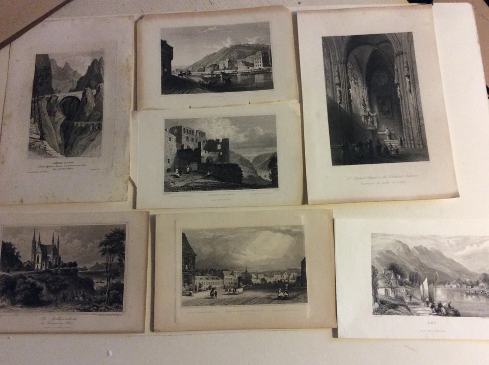 Grafikkonvolut bunte Mischung meist Stahlstich 19. Jh.viel um 1850 180 Blatt K2 - Bild 4 von 4