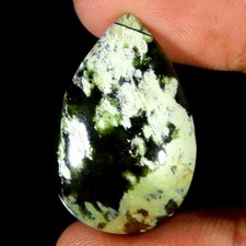 19.10Cts.100 Natural Super Chrome Chalcedony Pear Cab 20x30x5mm Top Gemstone