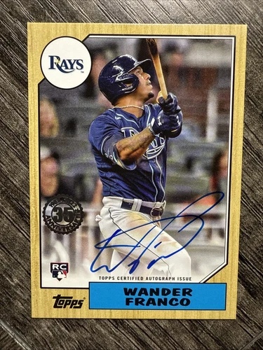 2022 Topps Series 2 WANDER FRANCO #87BA-WF Rookie RC Auto '87 Anniversary Rays