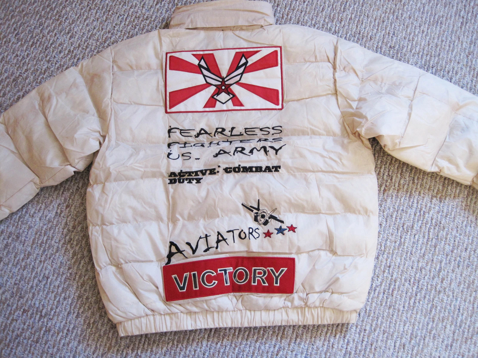 London Basics US Army Aviator Fearless Fighter Bomber Active Combat Jacket - Lg