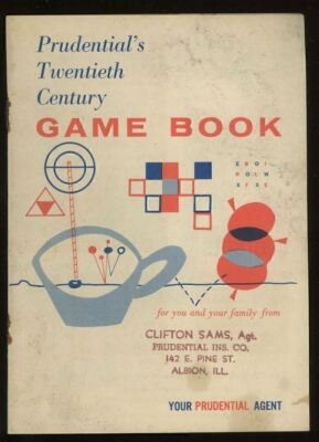 #ad #ad 1959 PRUDENTIAL INSURANCE ADVERTISING GAME BOOK CLIFTON SAMS ALBION ILL. 19 20 $9.92