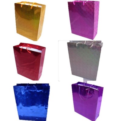 Große glänzende Papierträger Geschenktüten Weihnachten Hochzeit Geburtstag 32 x 26 cm