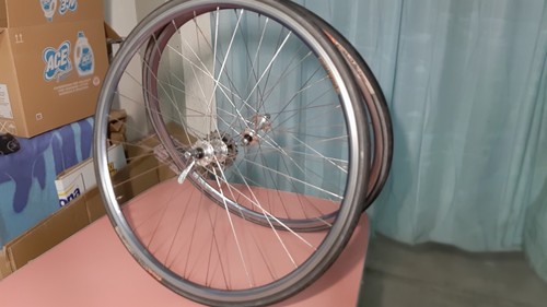 Ruote Campagnolo Cerchi Ambrosio Alluminio Vintage Bike - Picture 21 of 24