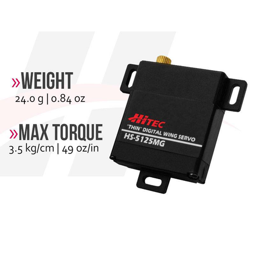 Hitec HS-5125MG Servo Ala Ingranaggi Slim in Metallo - Foto 1 di 2