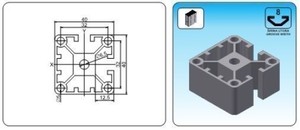T-Slot-Aluminum-Profile-40x40-2N90-Serial-8-300mm-Profil-Extrusion-Extruded-4040
