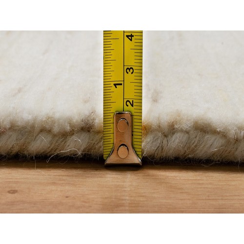 6'1"x9' White Hand Knotted Lori Buft Gabbeh Modern Design 100% Wool Rug R90779 - Picture 10 of 11