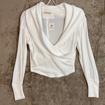 Free People Women's Hold Me Close V-Neck Top Size XS (Women's 0-2) Ivory