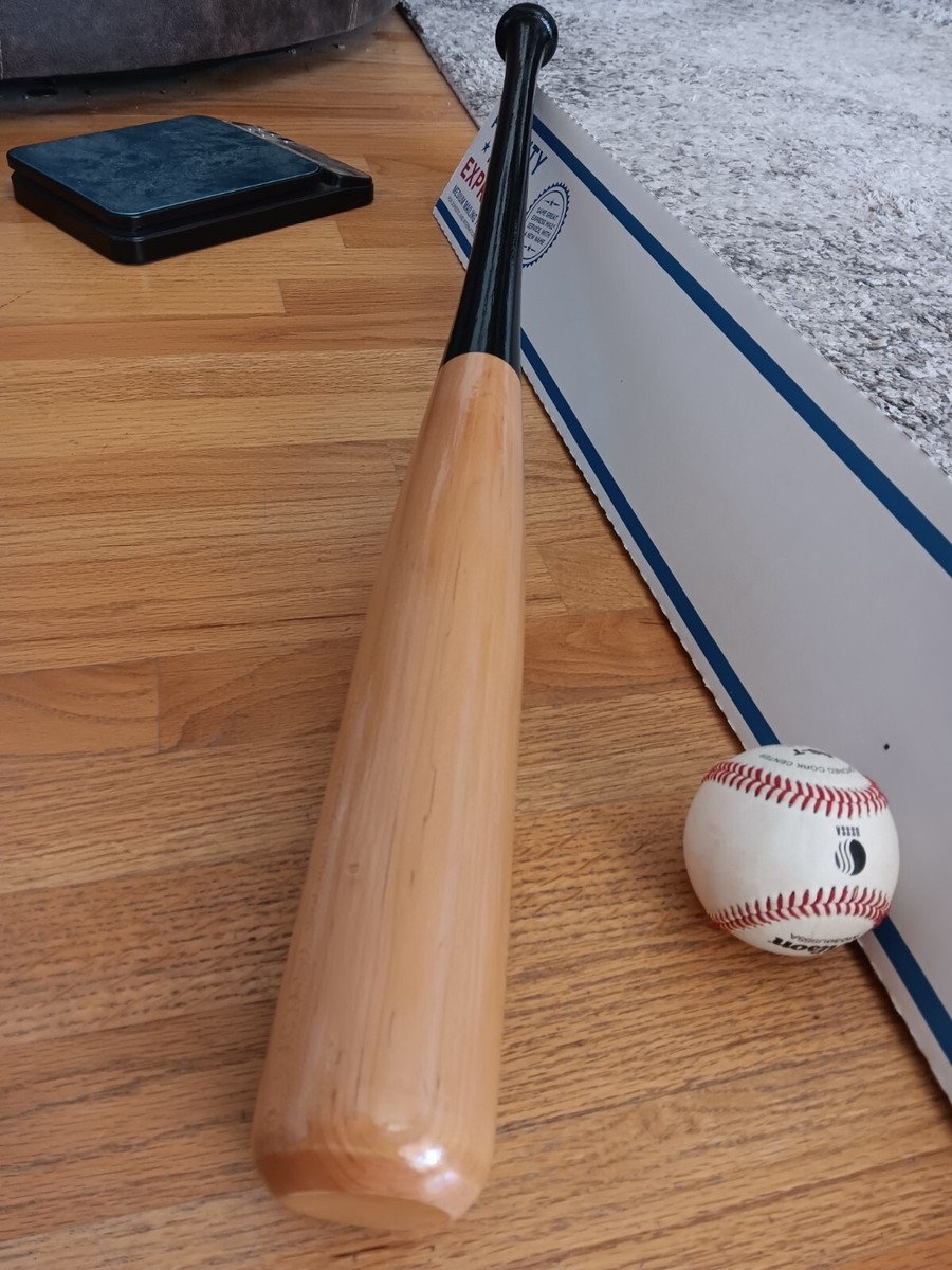Fat Black White Maple Wood Baseball Bat (inch) - Main Image