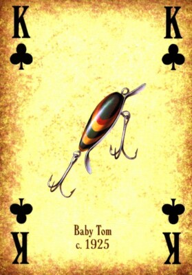 Baby Tom, Vintage Fishing Lure Trading/Playing Card