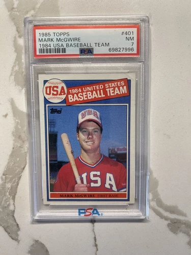 1985 Topps Mark McGwire 1984 USA Baseball Team PSA 7