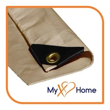 6 ft x 8 ft Beige Color 10 mil. Thick Heavy Duty Tarp by MyXOHome