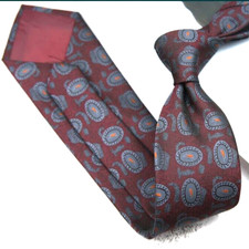 New Classic Polka Dot Red Gray JACQUARD WOVEN 100 Silk Men's Necktie Tie