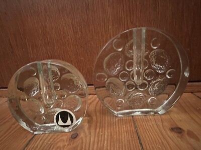 Walther pour Heiner Düsterhaus- Vase en verre transparent des années 70