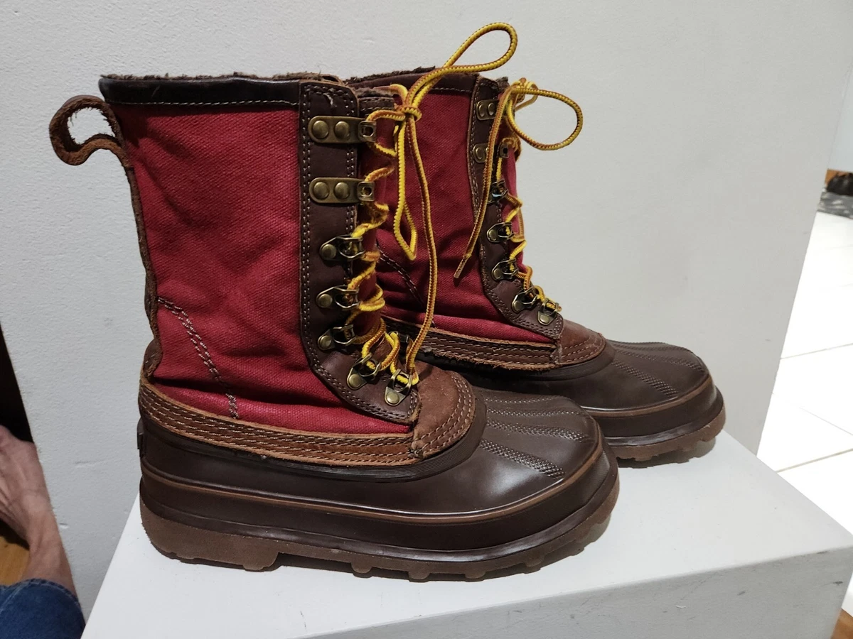 Duluth Trading Women's Winter Lace Up Boots Brown Red 9.5 Tall