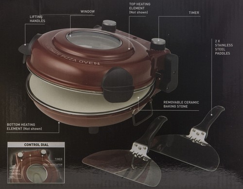 MASTERPRO THE ULTIMATE PIZZA OVEN WITH WINDOW 38.5X33X19CM/2 PADDLES - Picture 5 of 6