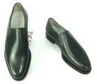 STEPHANE KELIAN Chaussures slippers cuir veau lisse vert bouteille 4.5 37.5 NEUF