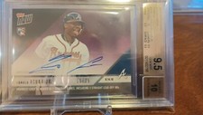 2018 TOPPS NOW RONALD ACUNA JR ROOKIE AUTO SP/25 BGS 9.5+/10  PURPLE VERY RARE🔥
