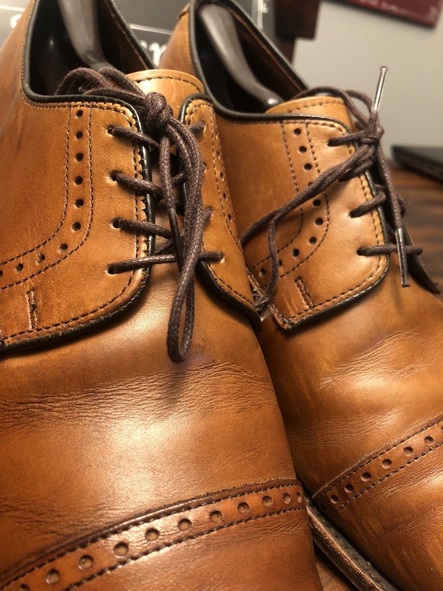 Allen Edmonds Clifton Walnut Brown Leather Cap Toe Oxfords