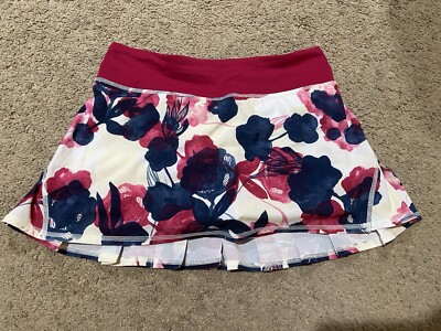 Lululemon Run Pace Setter Skort Inky Floral Ghost Inkwell Bumble Berry Size 4