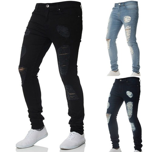 Herren Cargo Jogger Chino Stretchy Cargo Hose Jeanshose Skinny Destroyed Jeans - Bild 9 von 27