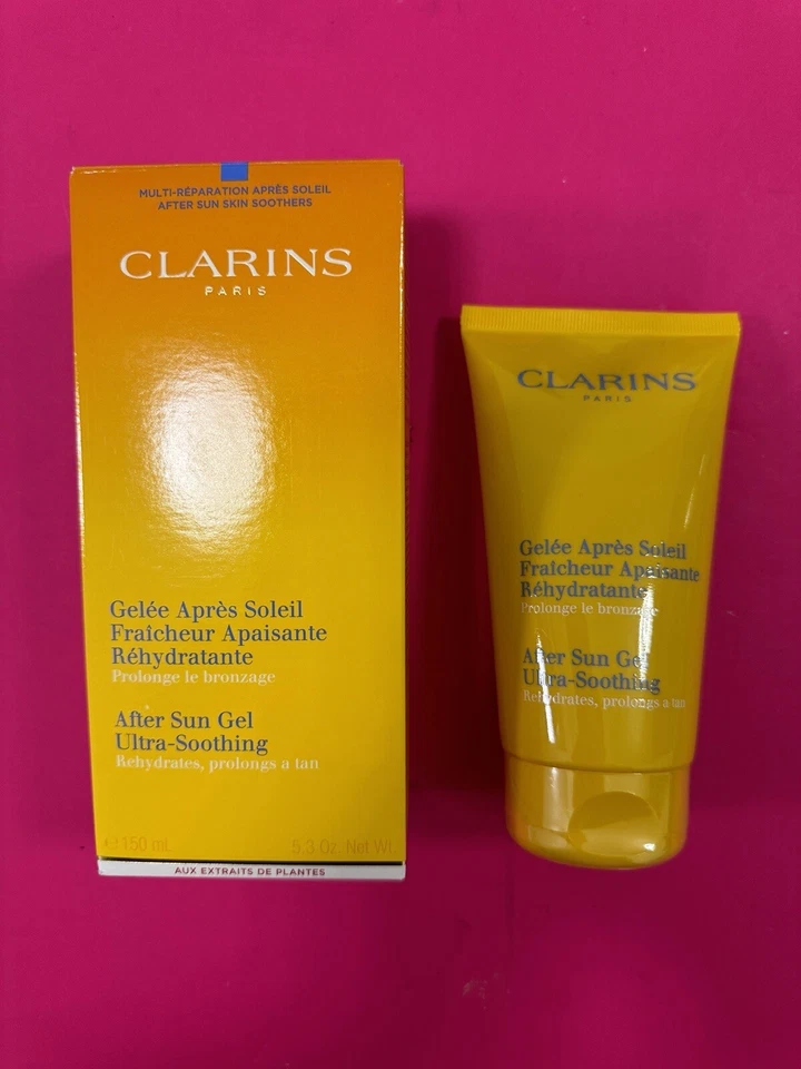 Clarins After Sun Gel Ultra Calmante Prolongs A Tan 5,3 oz Novo Na Caixa Conjunto De 2 - Imagem 2 de 4