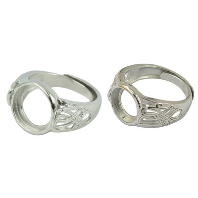12mm Charm Stainless Steel Round Ring Base Setting Cabochons Ring Blanks Trays